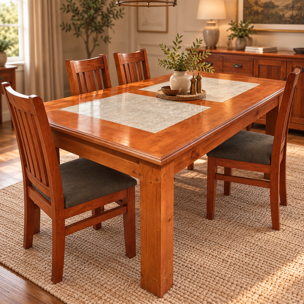 Mesa comedor cubierta cerámico
