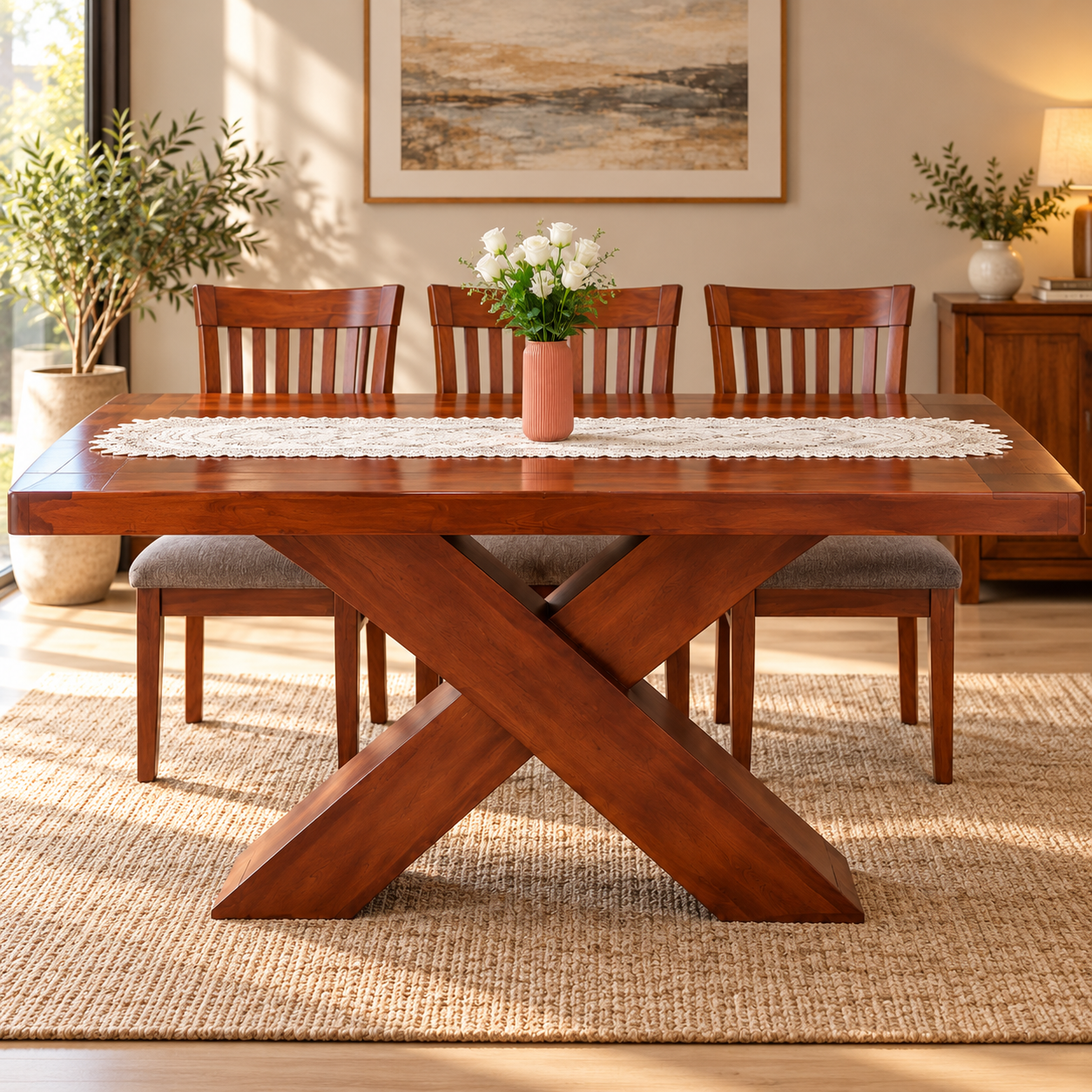 Mesa comedor pata X