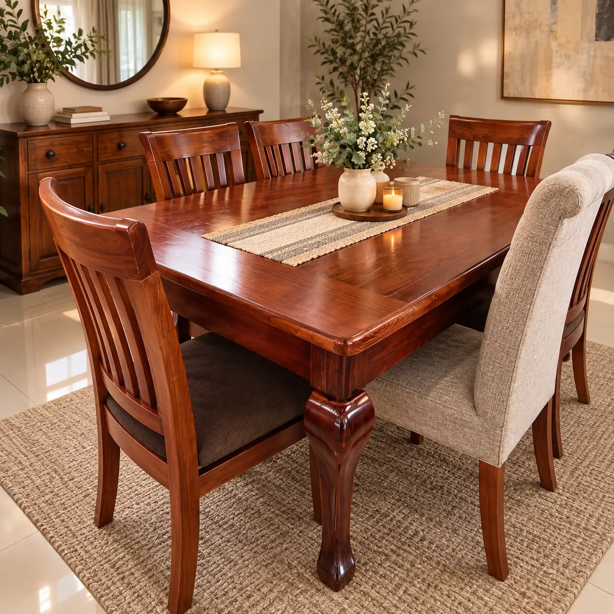 Mesa comedor pata león