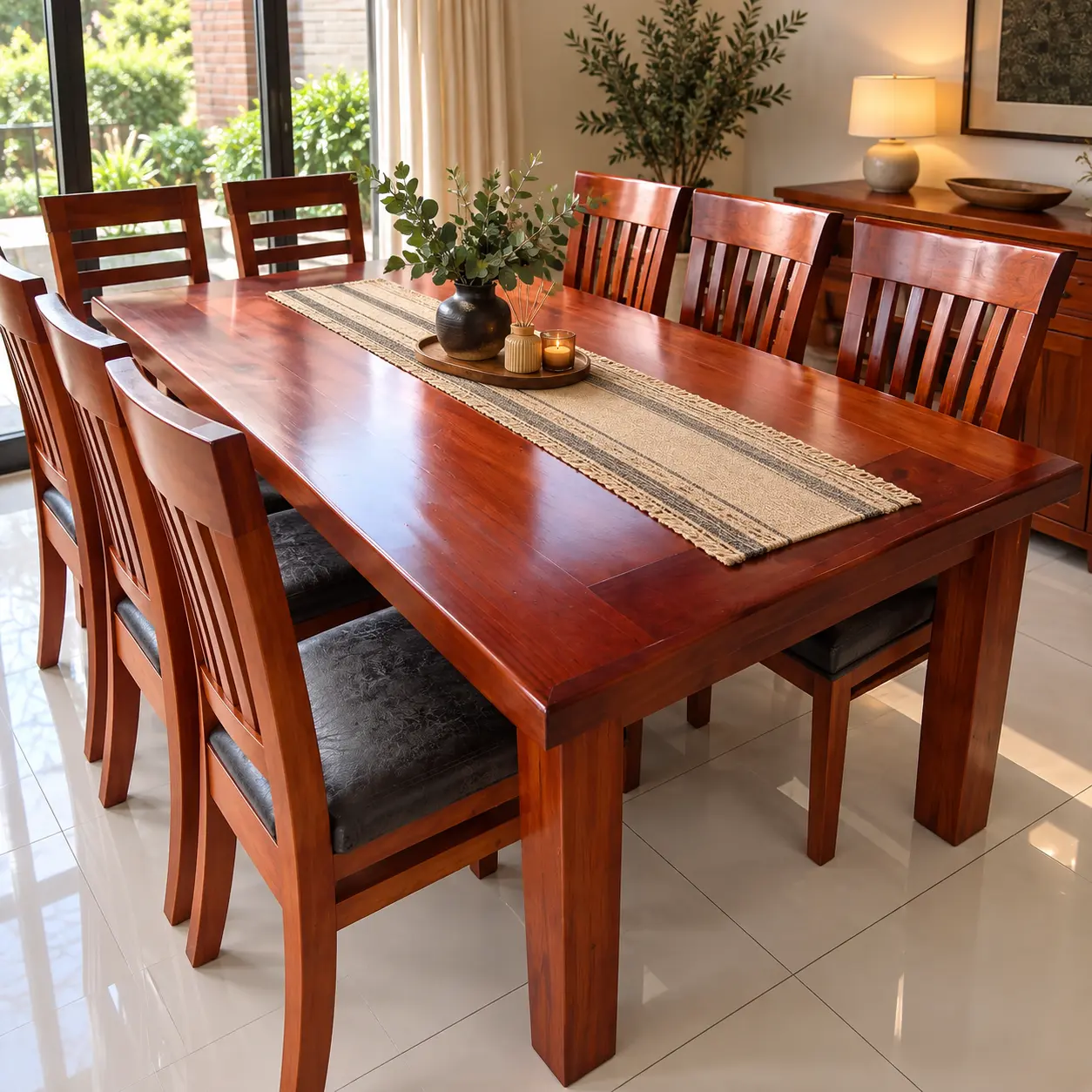 Mesa comedor cubierta madera